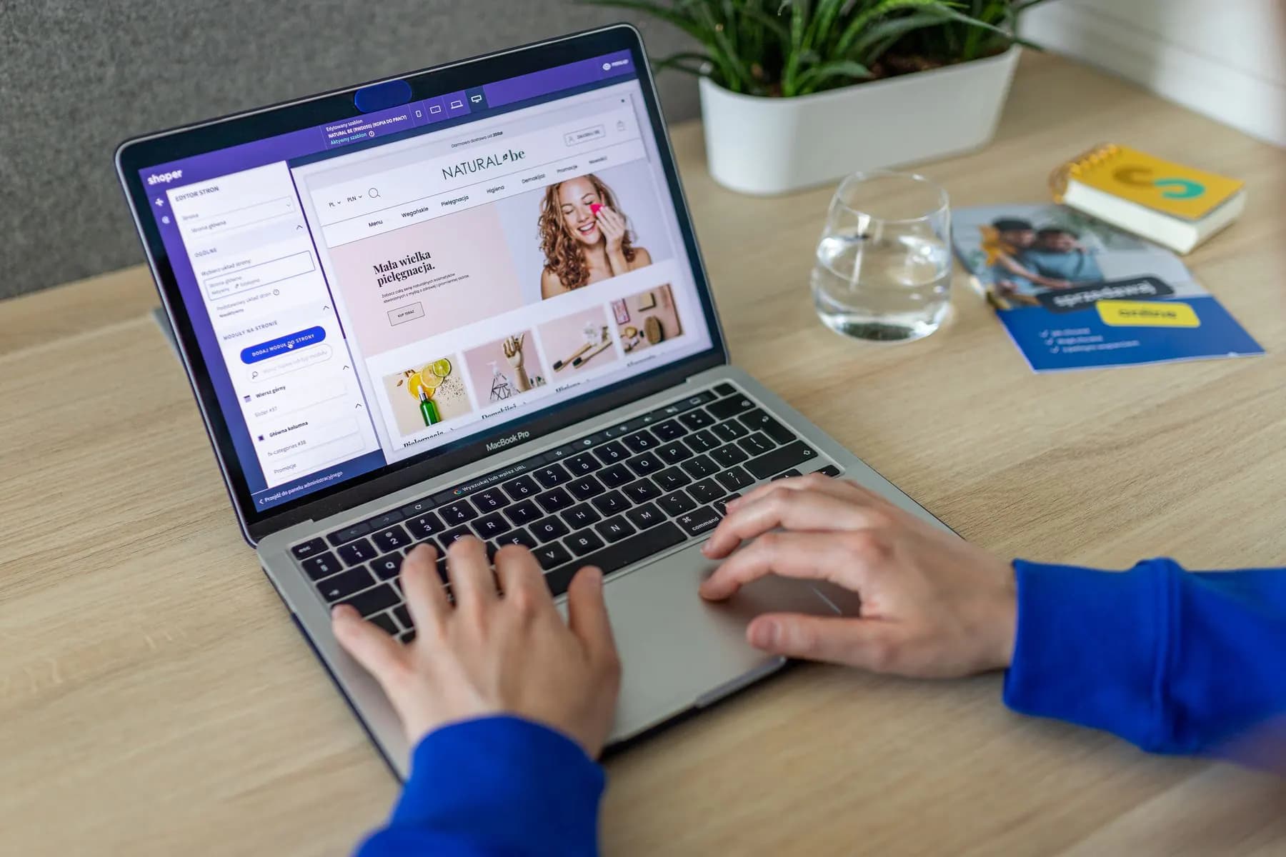 A website being rebuilt and reviewed on a laptop